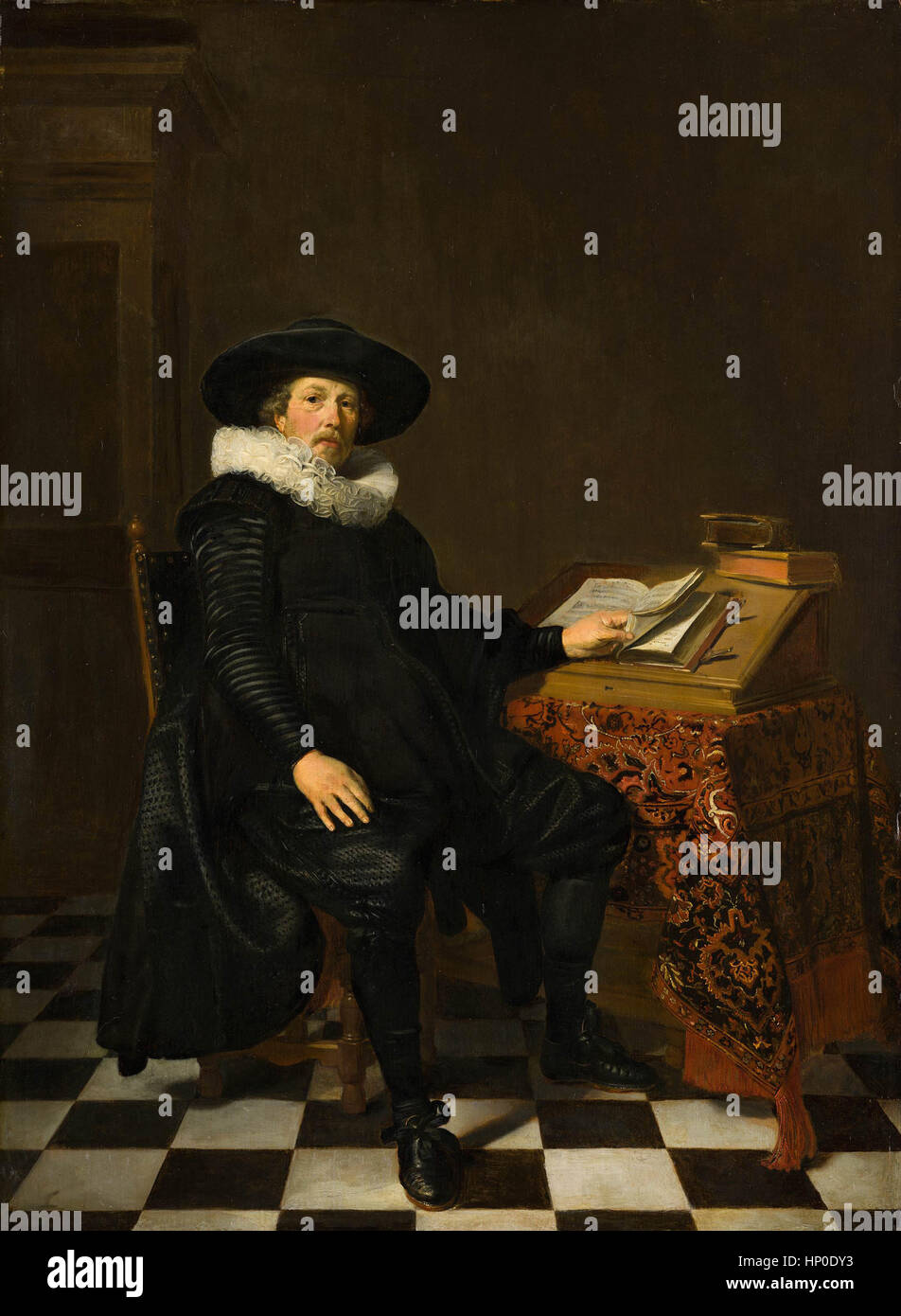 Thomas de Keyser ritratto di uno studioso - museo Mauritshuis L Aia Foto Stock