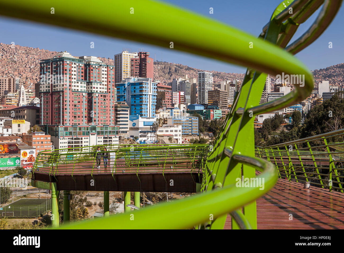Via Balcon (via balcone), nel Parque Urbano Centrale (Central parco urbano), La Paz, Bolivia Foto Stock