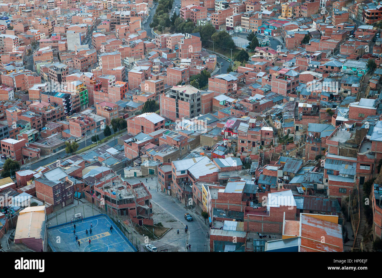 Vista panoramica, la Paz, Bolivia Foto Stock