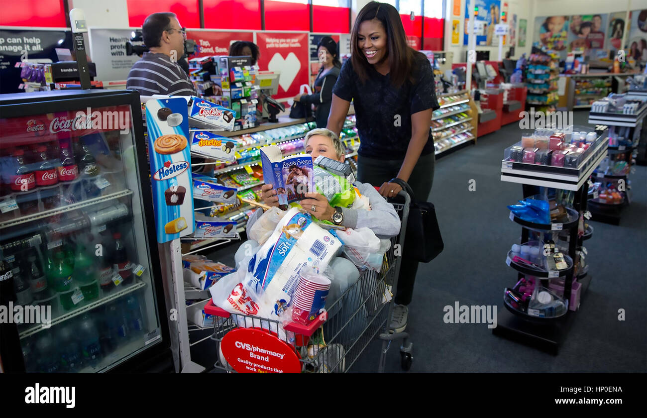 MICHELLE OBAMA fuori shopping. Foto: Pete Souza/White House Foto Stock