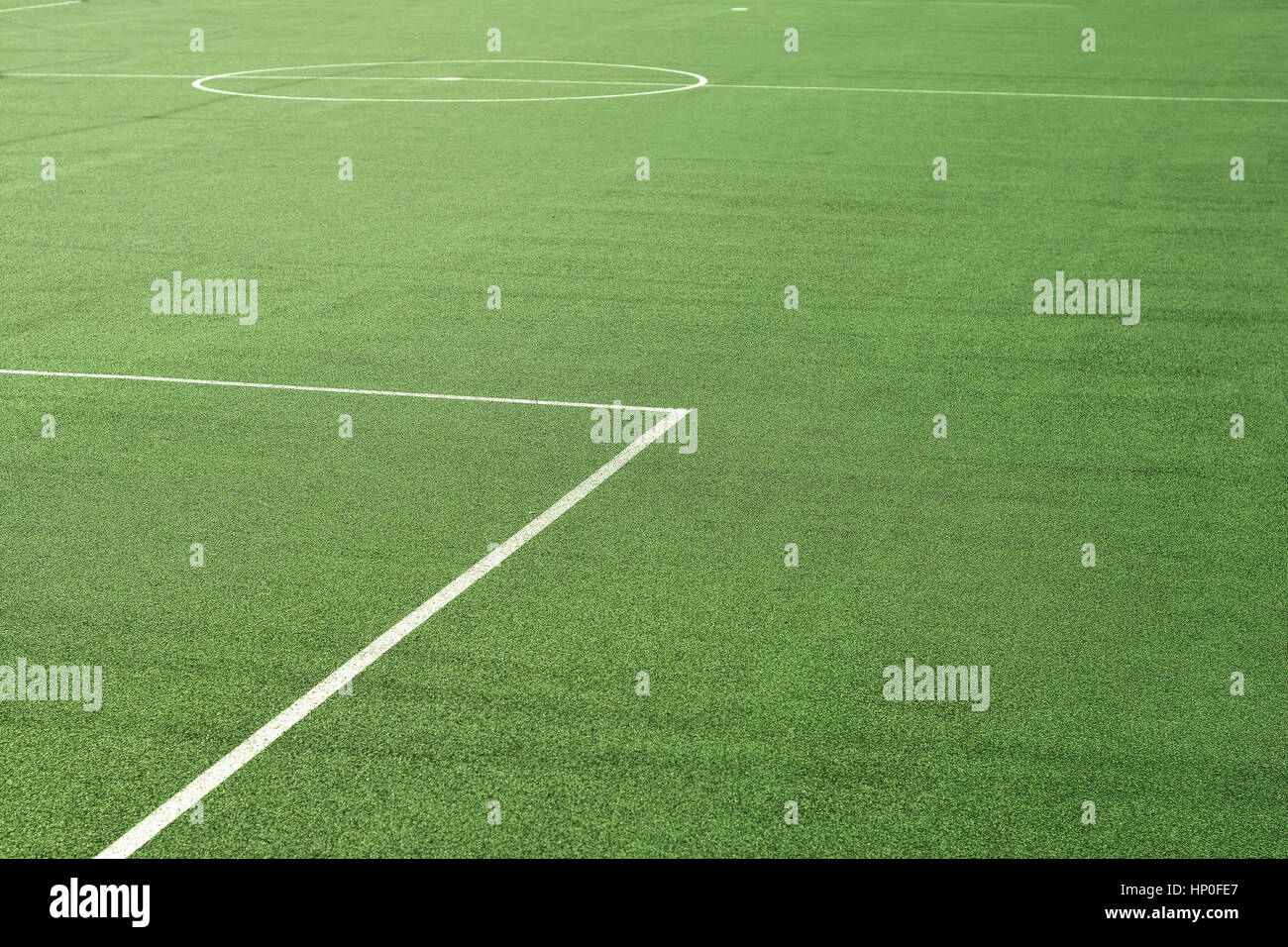 Sport sintetico campo da calcio superficie Foto Stock