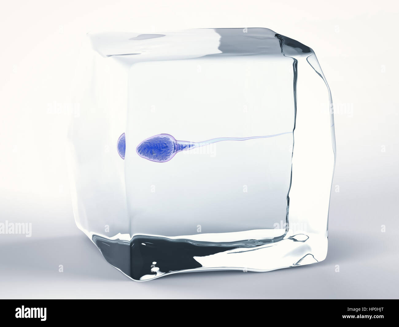 3D rendering sperma congelato per banca dello sperma Foto Stock