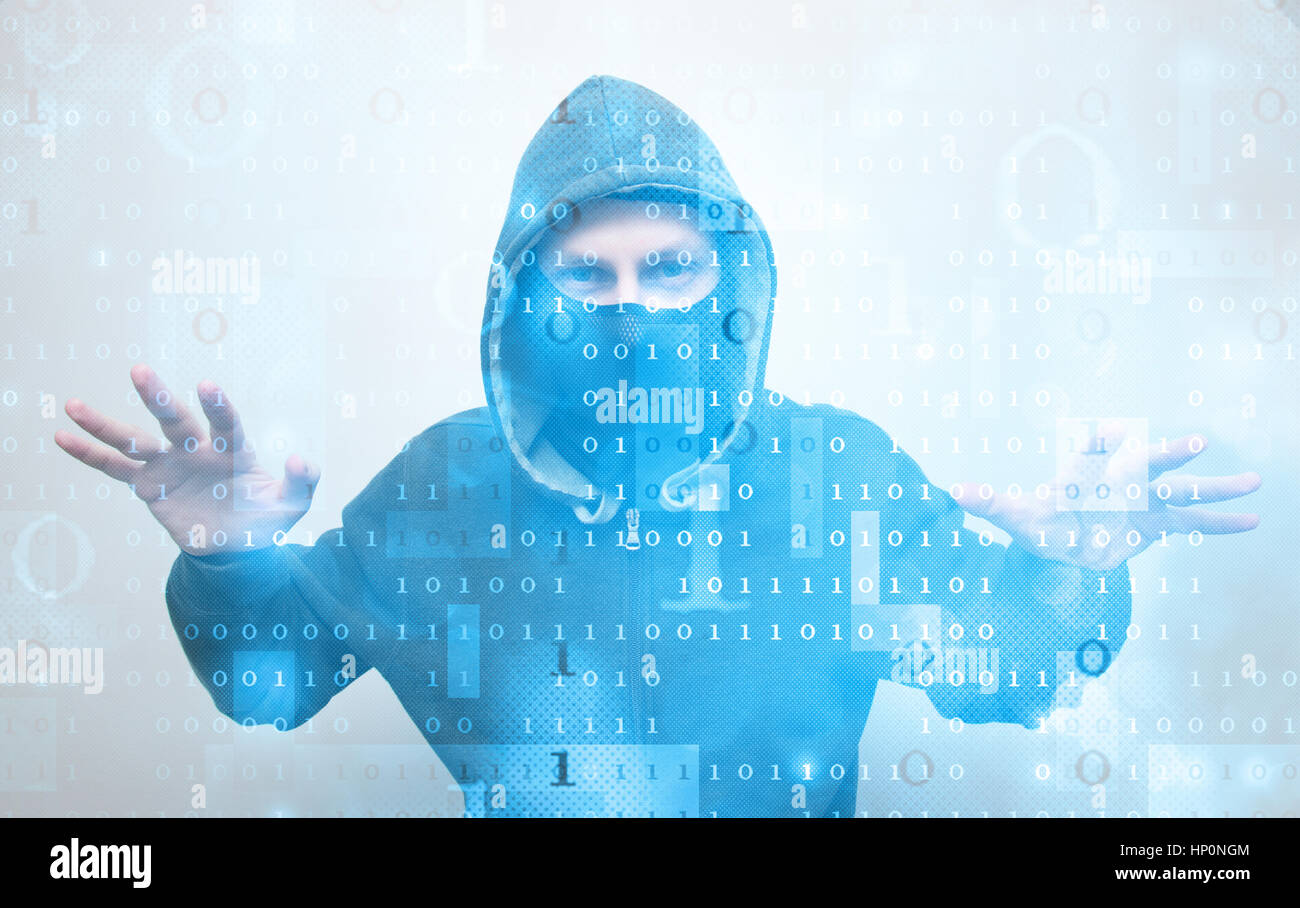 attacco hacker Foto Stock