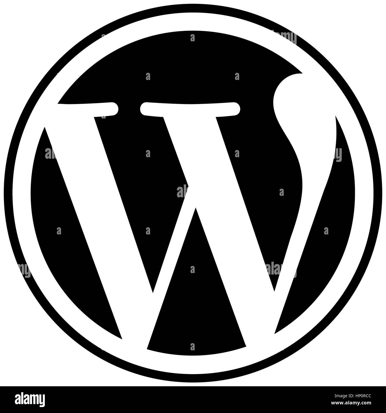 WordPress Logo Foto Stock