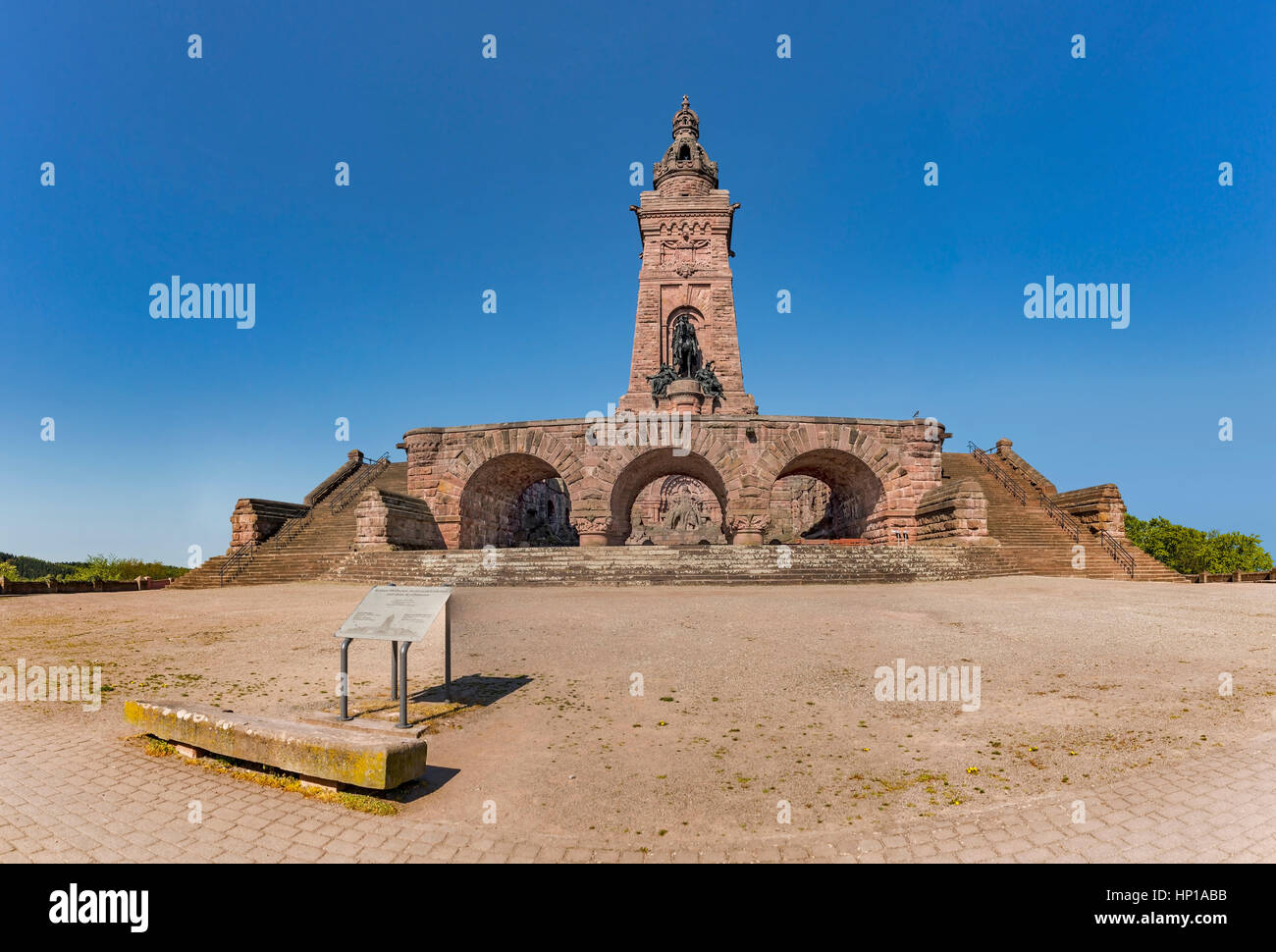 Il monumento Kyffhaeuser è un imperatore Guglielmo monumento nel quartiere Kyffhaeuserkreis, Turingia, Germania, Europa Foto Stock