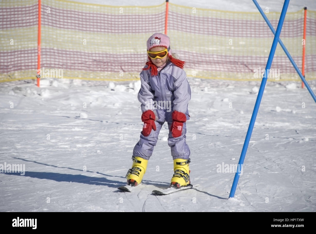 Modello di rilascio , Kinderskikurs - bambini Corso di sci Foto Stock