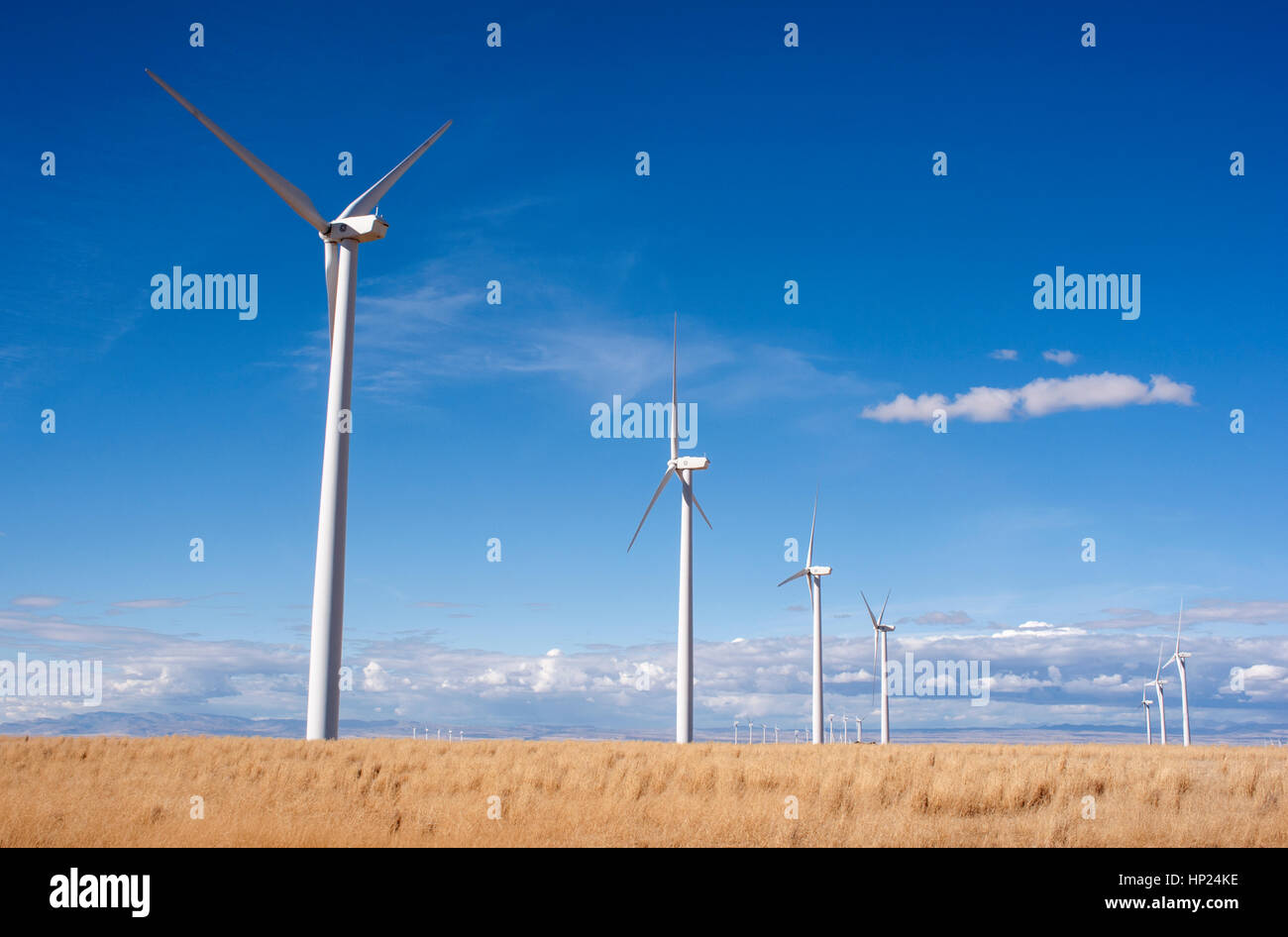 Snake River turbine eoliche, Idaho Foto Stock