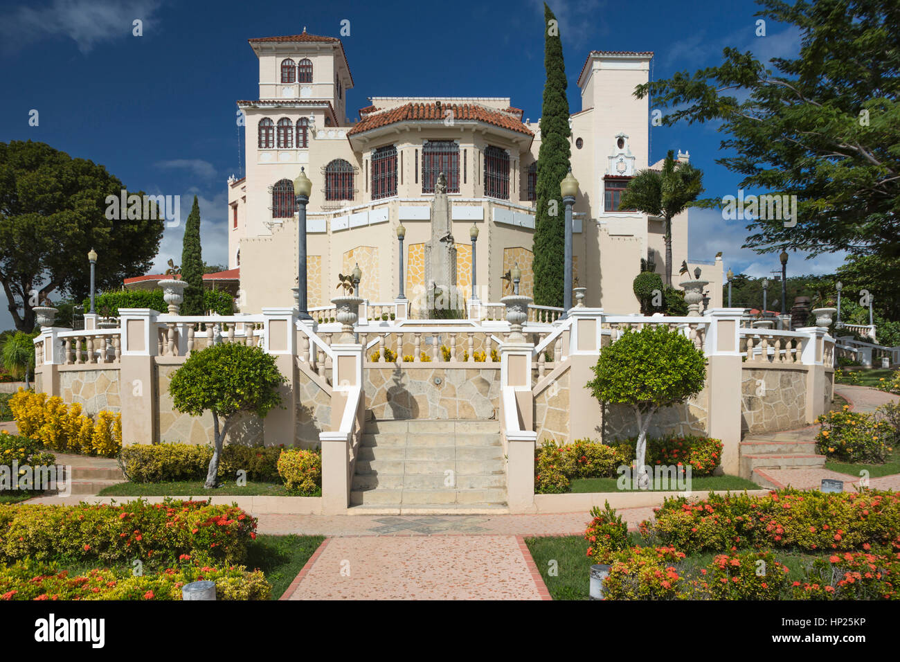 Terrazze giardini formali MUSEO CASTILLO SERRALLES (©PEDRO ADOLFO DE CASTRO 1930) EL VIGIA HILL PONCE PUERTO RICO Foto Stock