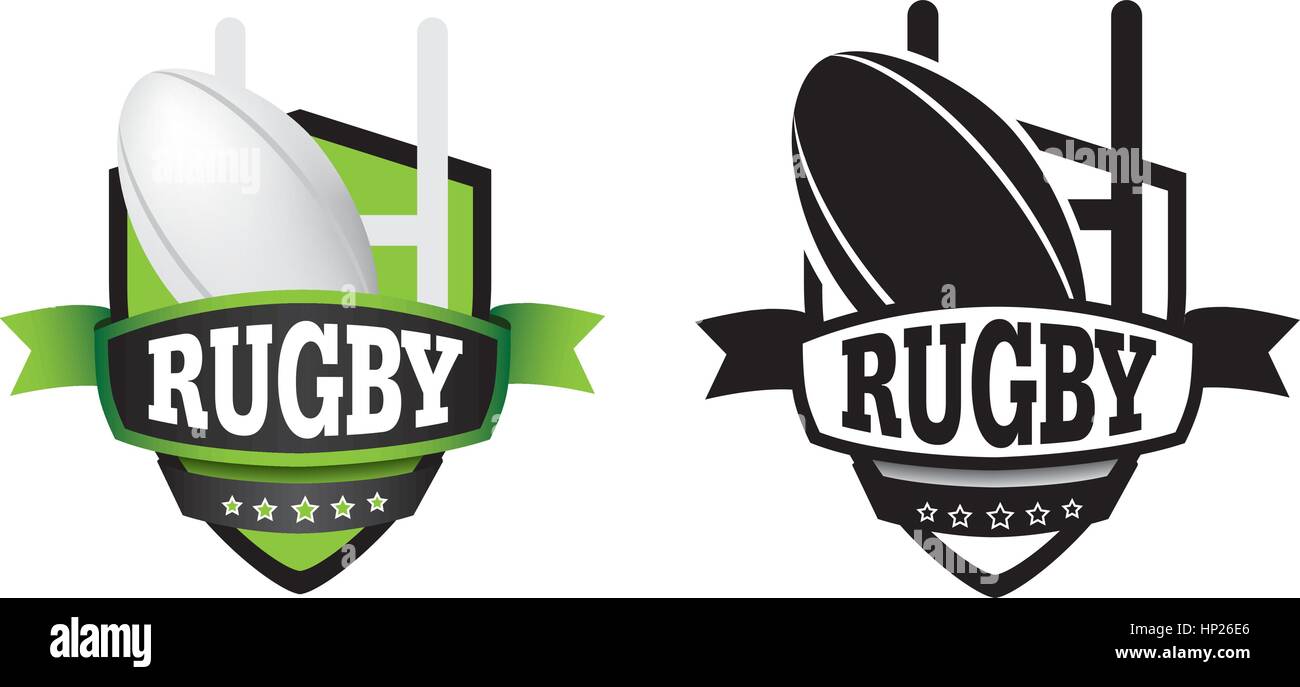 Scudo o logo per rappresentare un club sportivo come un vettore Illustrazione Vettoriale