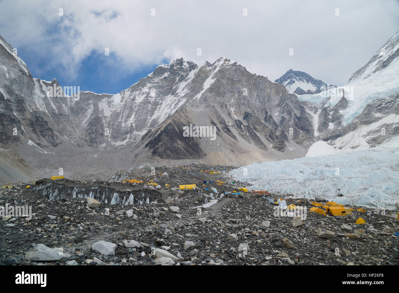 Campo Base Everest Nepal Foto Stock