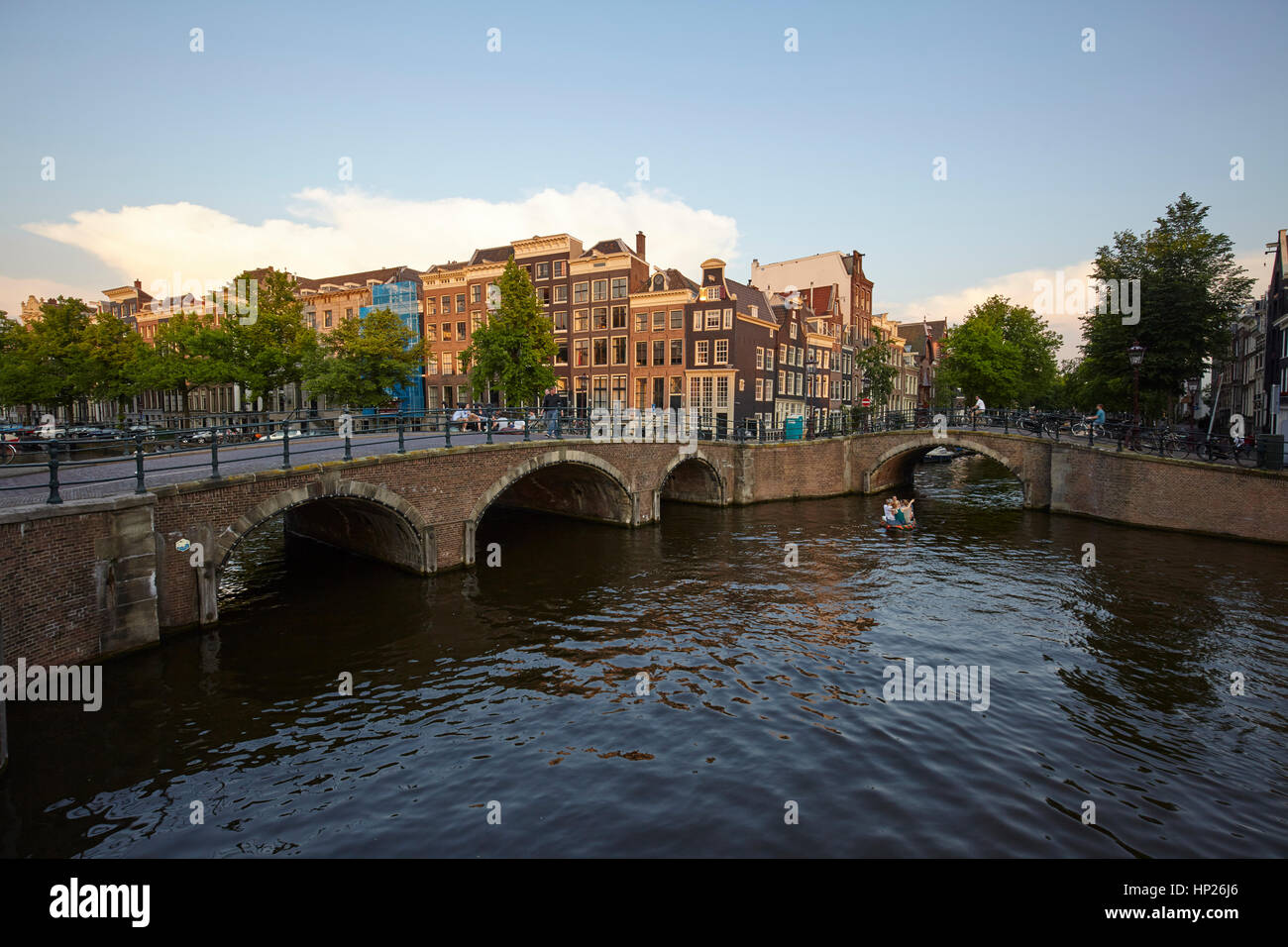 Canale Keizersgracht in Amsterdam, Paesi Bassi Foto Stock