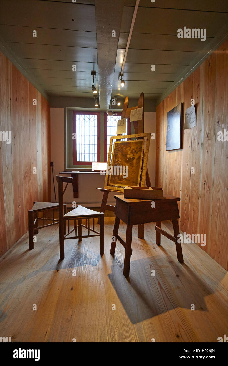 Interno della Rembrandt House Museum di Amsterdam, Paesi Bassi Foto Stock