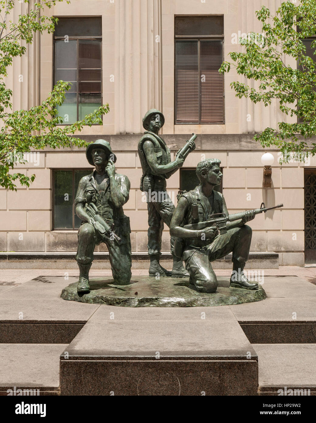 Guerra del Vietnam Veterans statua a livello legislativo Plaza, Nashville, Tennessee Foto Stock