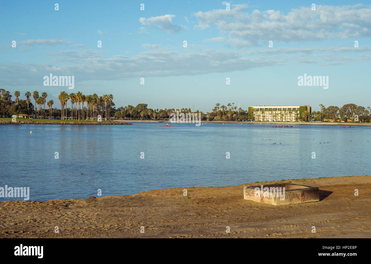 Mission Bay nelle prime ore del mattino. San Diego, California, Stati Uniti d'America. Foto Stock