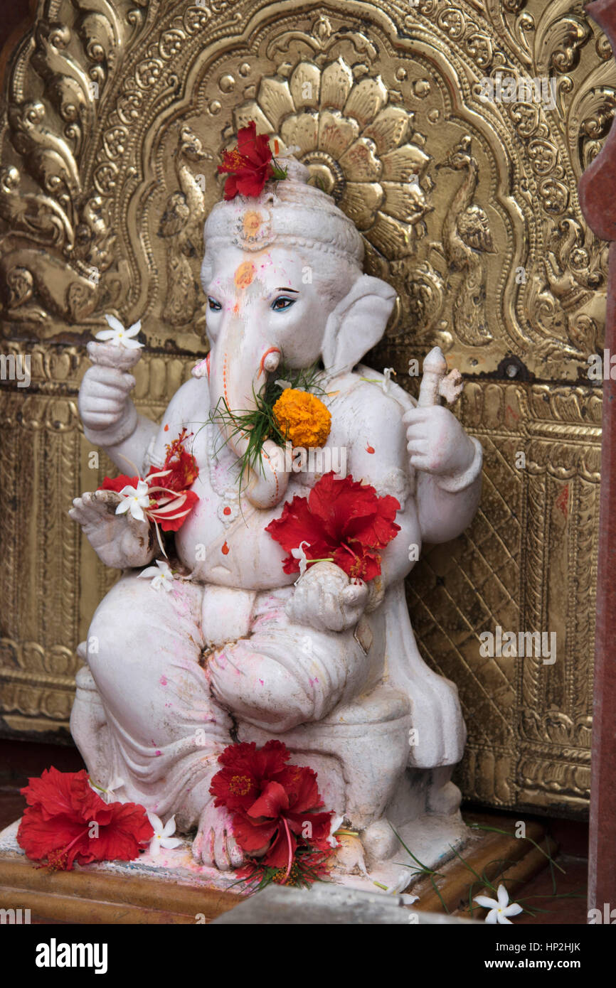 Idol del Signore Ganesha, Konkan, Maharashtra, India Foto Stock