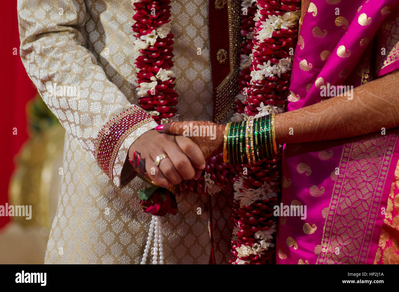 Indiano rituali di nozze, Nagpur, Maharashtra, India Foto Stock