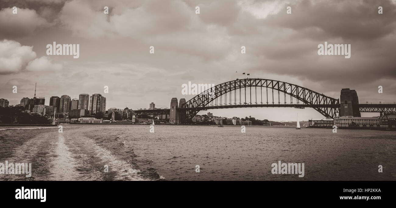 Il Ponte del Porto di Sydney & paesaggio Foto Stock