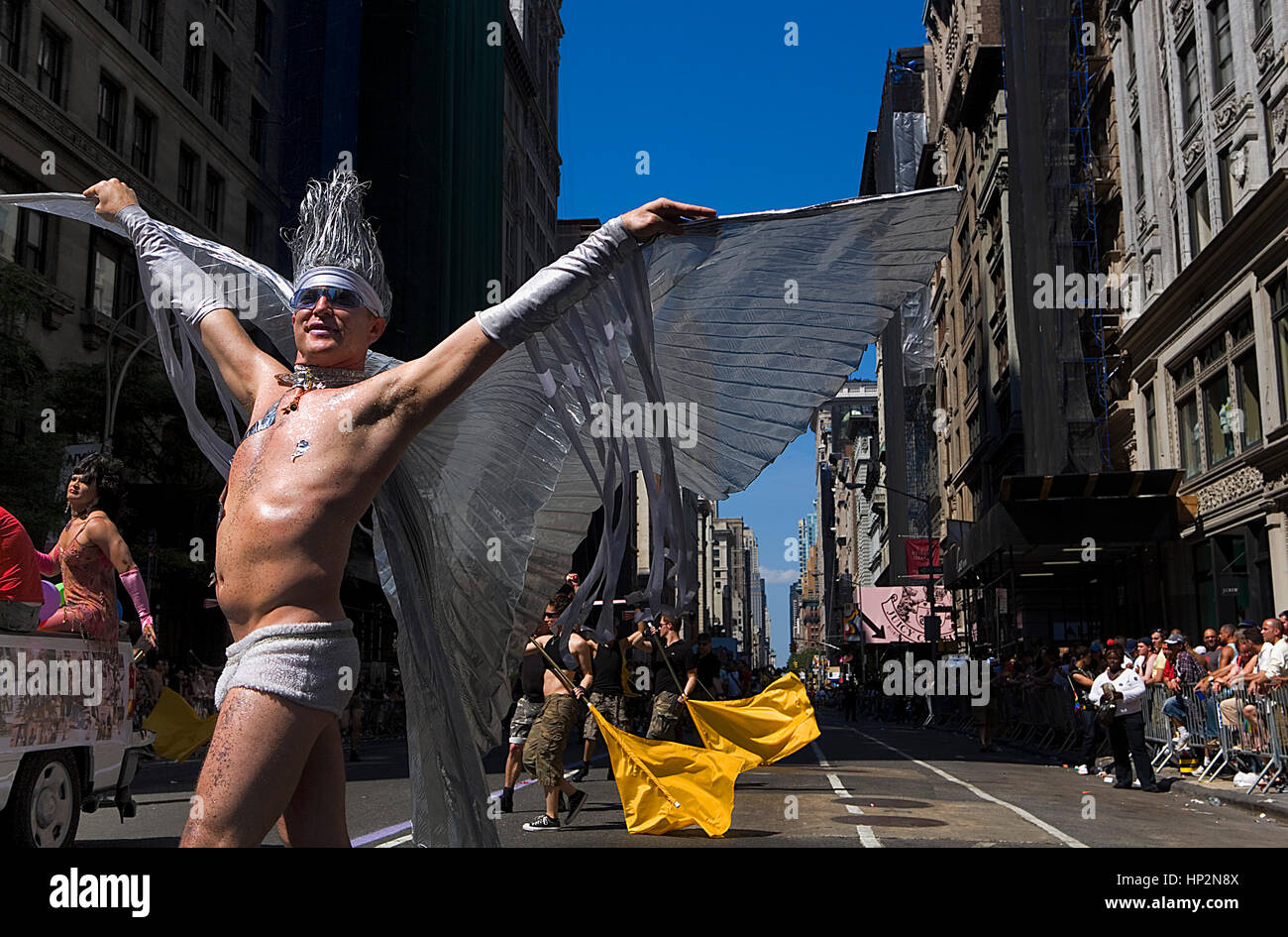 La parata annuale del Gay Pride.Fifth Avenue,New York City, Stati Uniti d'America Foto Stock