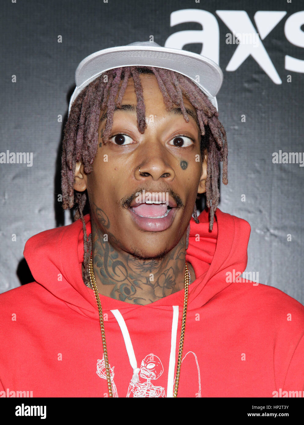 Wiz Khalifa arriva a Directv Super Saturday Night Party on gennaio 31, 2015 a Glendale in Arizona. Foto di Francesco Specker Foto Stock