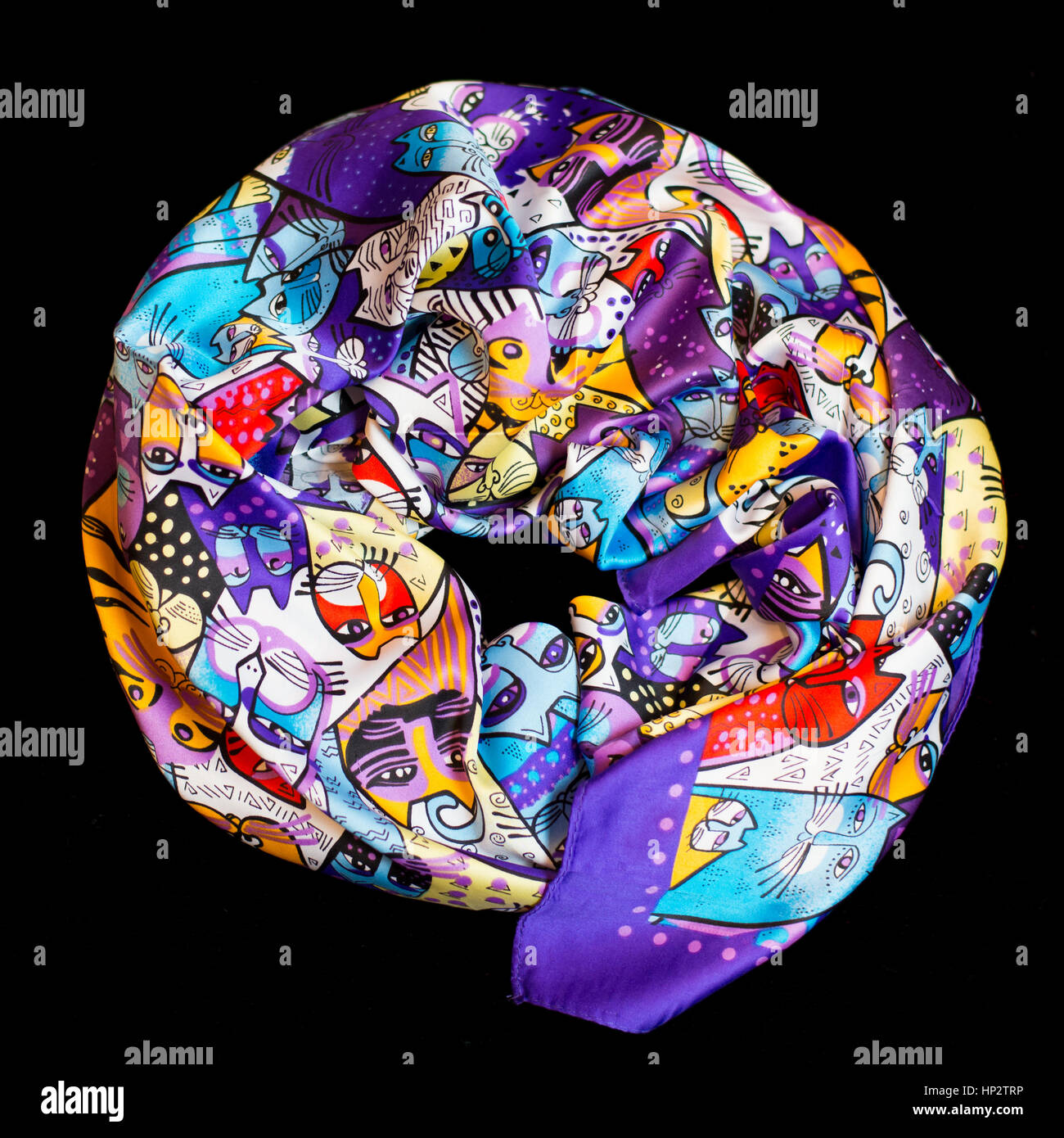 Sciarpa multicolore di vestiti Foto Stock