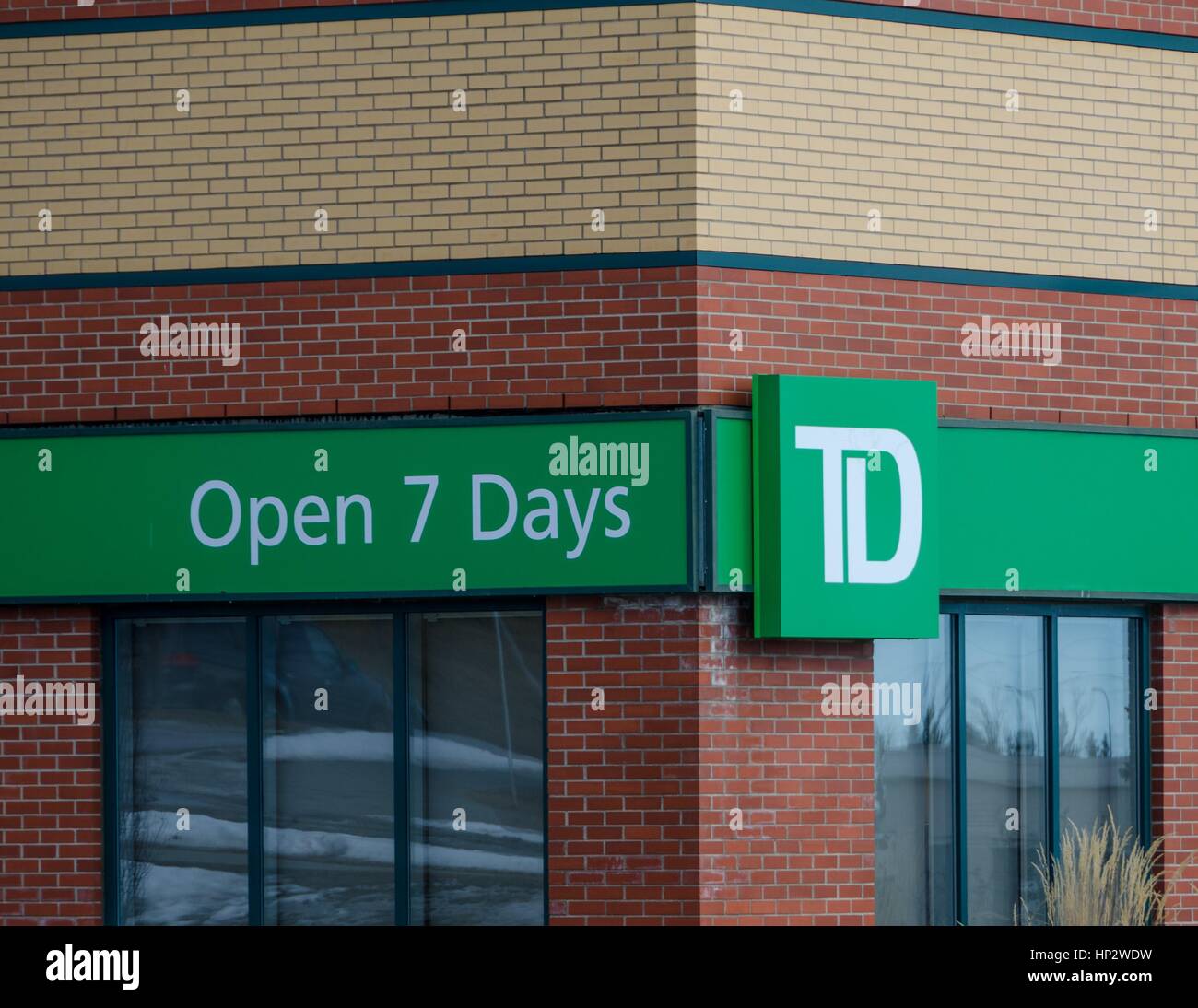 Un TD filiale di banca a Calgary, Alberta, Canada. Foto Stock