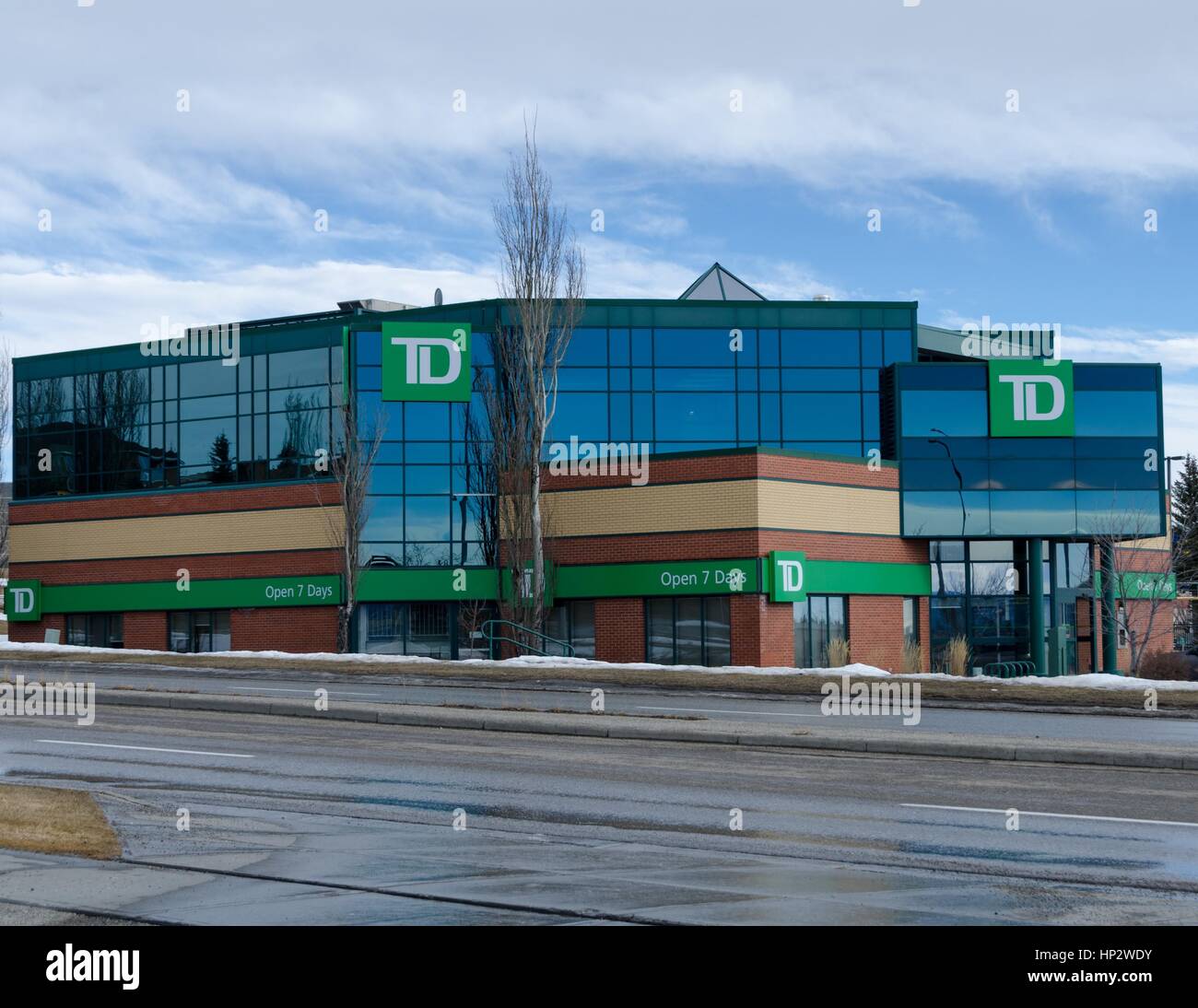 Un TD filiale di banca a Calgary, Alberta, Canada. Foto Stock