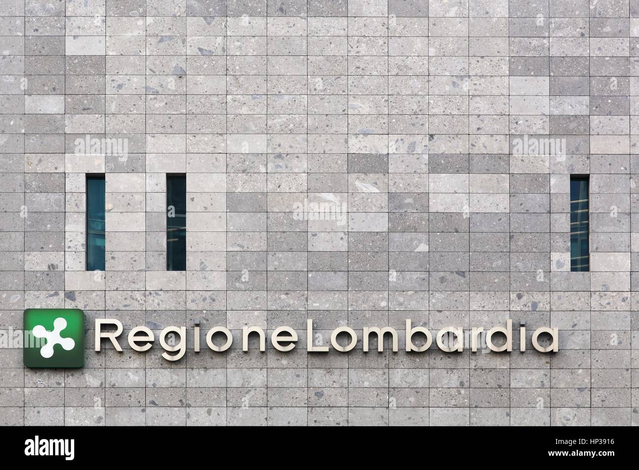 Milano, Italia - 15 Settembre 2016: Regione Lombardia immobile sito in Milano, Italia. Essa è la sede principale del governo della Lombardia Foto Stock