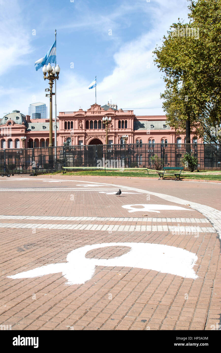 La Casa Rosada a Plaza de Mayo Foto Stock