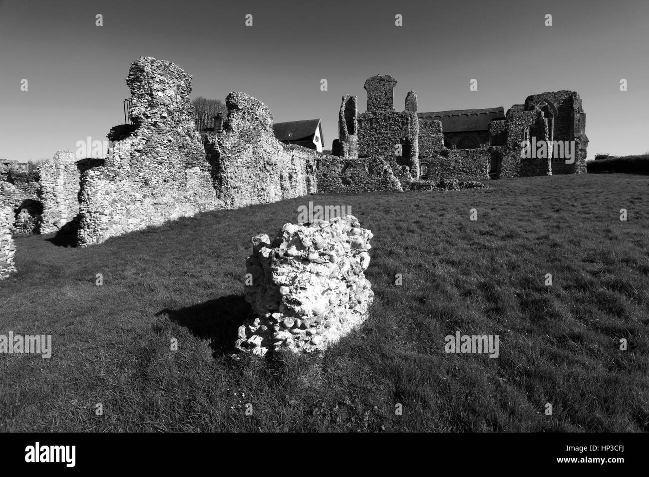 La molla, Aprile Marzo, le rovine di abbazia a Leiston vicino a Aldeburgh nella contea di Suffolk, Inghilterra, Gran Bretagna Foto Stock