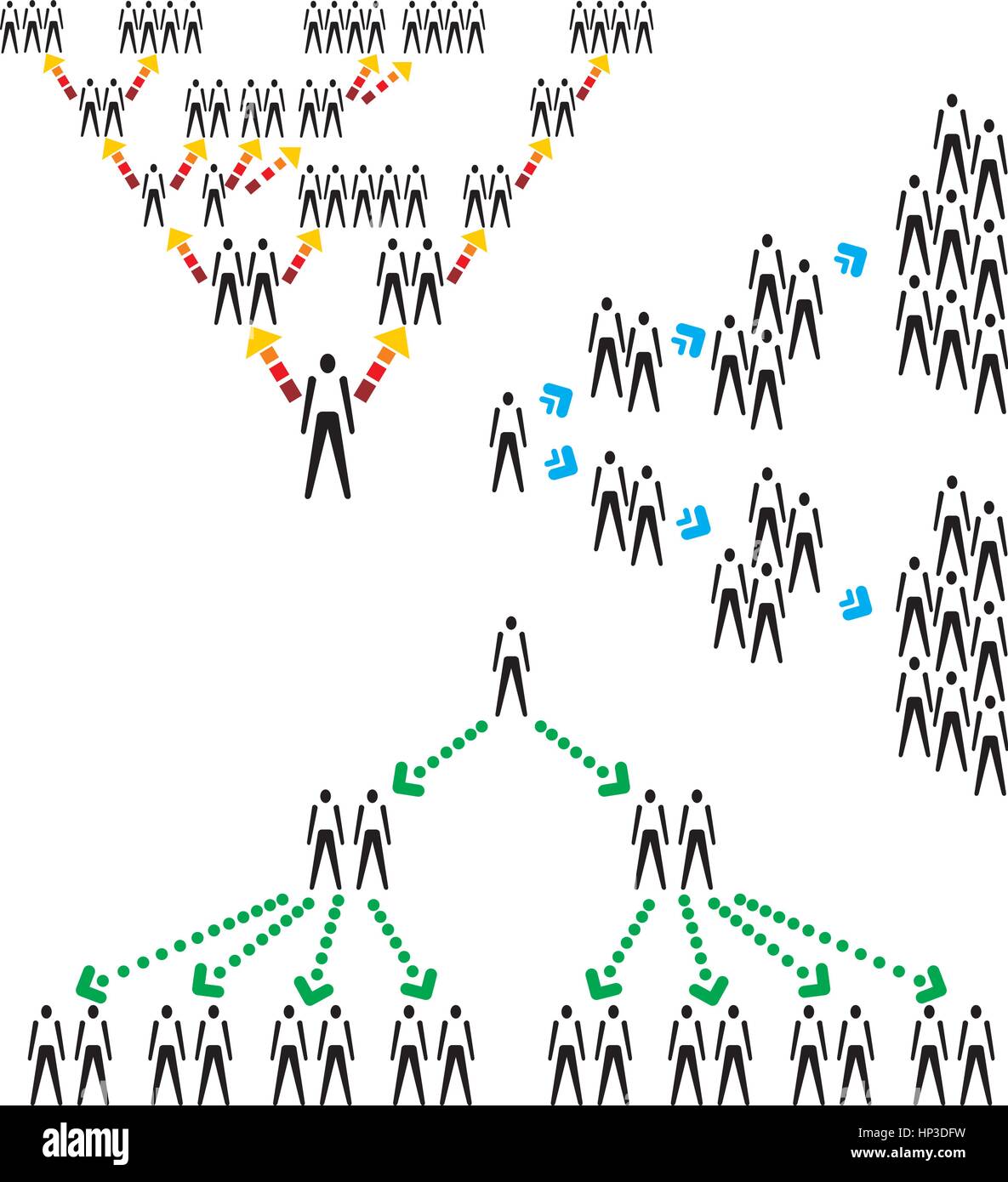 Rete struttura umana Illustrazione Vettoriale
