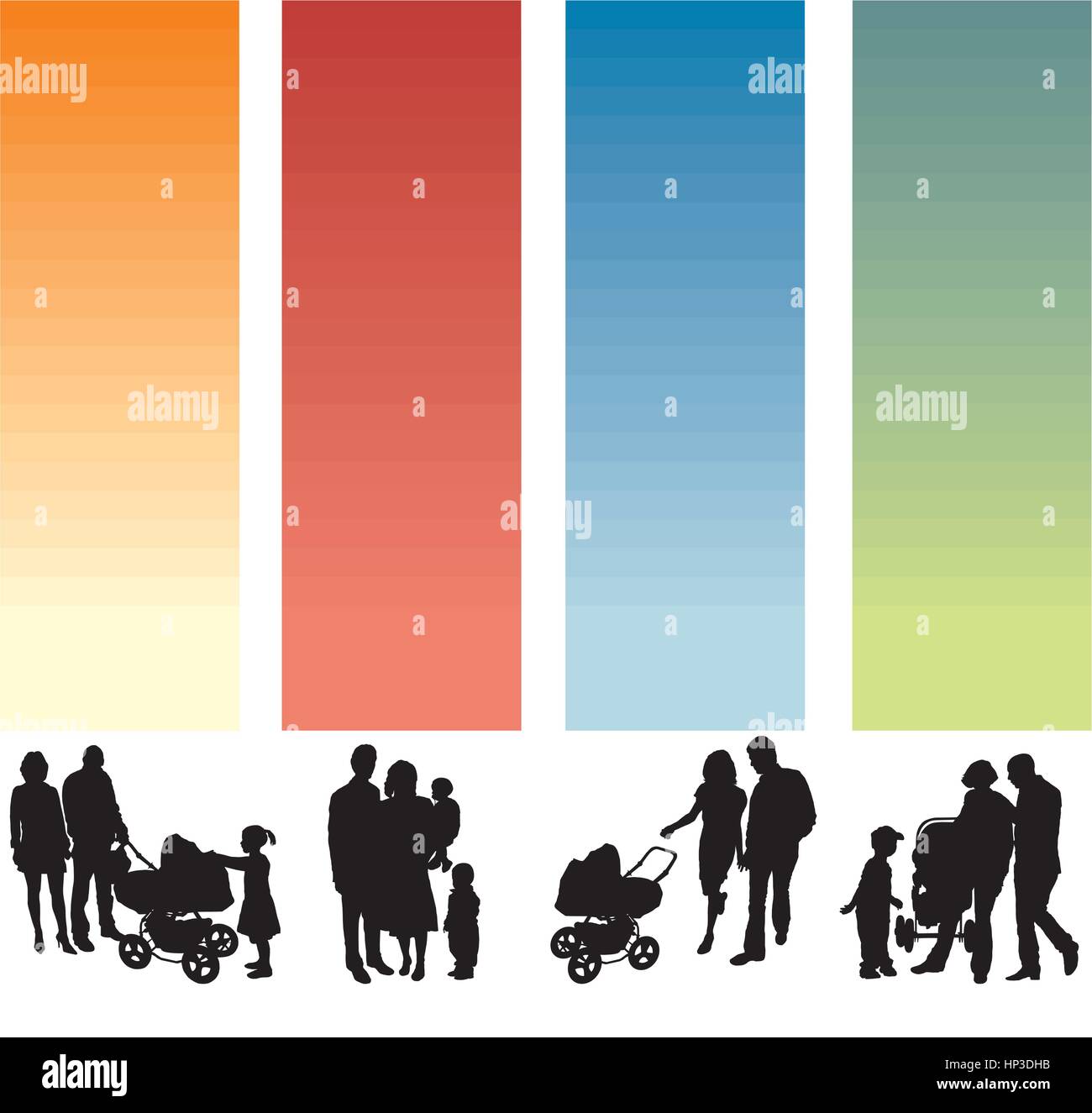 Famiglia stagliano Illustrazione Vettoriale