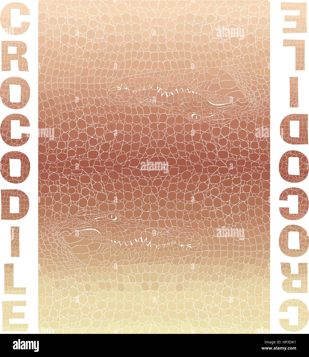 Pelle di coccodrillo e testo Illustrazione Vettoriale