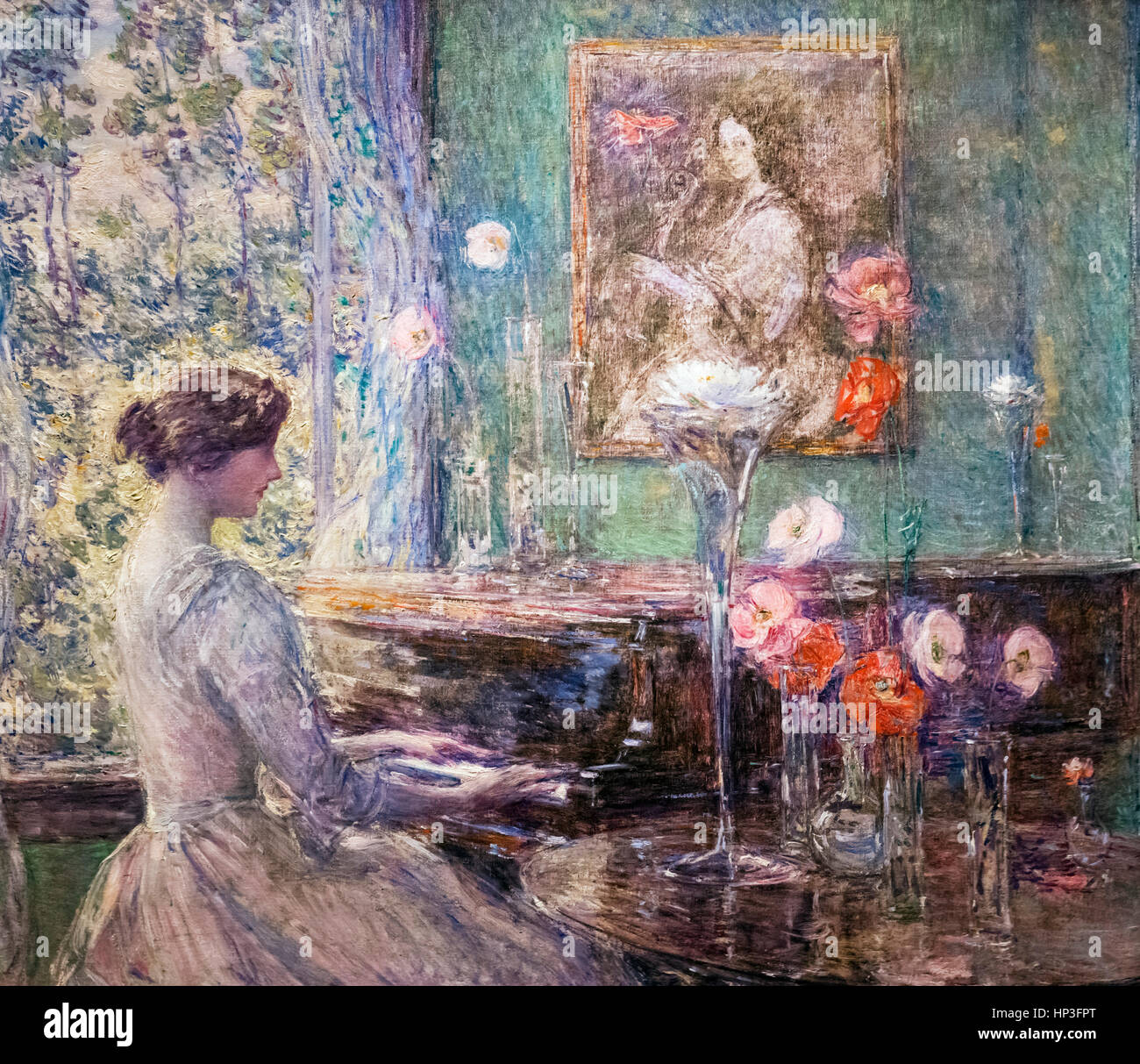 Bambino Hassam (1859-1935) "Improvvisazione", olio su tela, 1899 Foto Stock