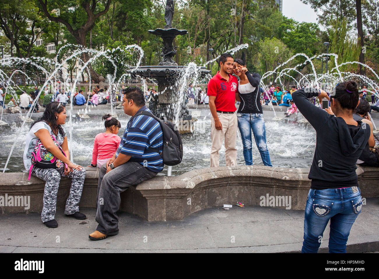 Alameda Central park, Città del Messico, Messico Foto Stock