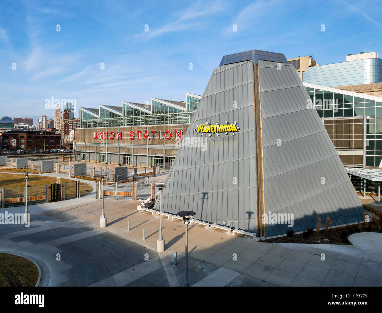 Kansas City Union Station, della Città della Scienza e Planetario. Foto Stock