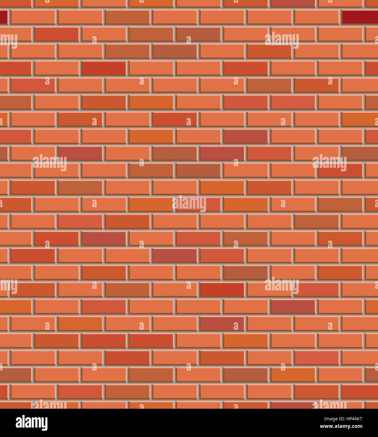 Rosso di vettore di un muro di mattoni texture pattern senza giunture, sfondo astratto Illustrazione Vettoriale