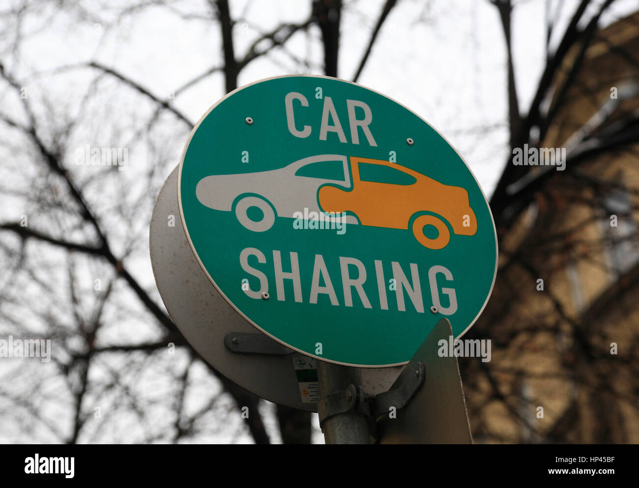 Parcheggio piazza per "Car-Sharing" cars, segno, Vienna, Austria, Europa Foto Stock