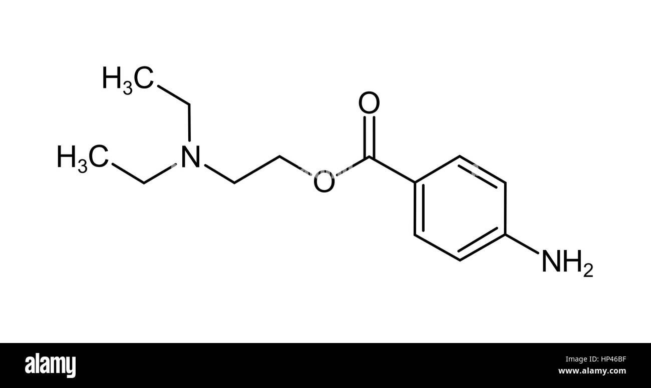 La cocaina formula chimica scienza simbolo di reazione degli elementi Foto Stock