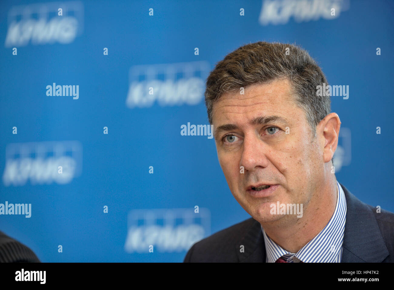 Lussemburgo 21.11.2011. Testa di KPMG Advisory di mercati e Alain Piquet nel corso di un incontro con la stampa. Foto Stock