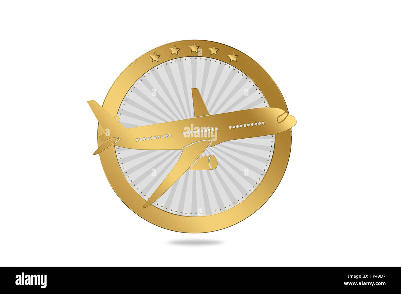 Simbolo di viaggio / Aereo - simbolo della compagnia aerea in stile di lusso Foto Stock
