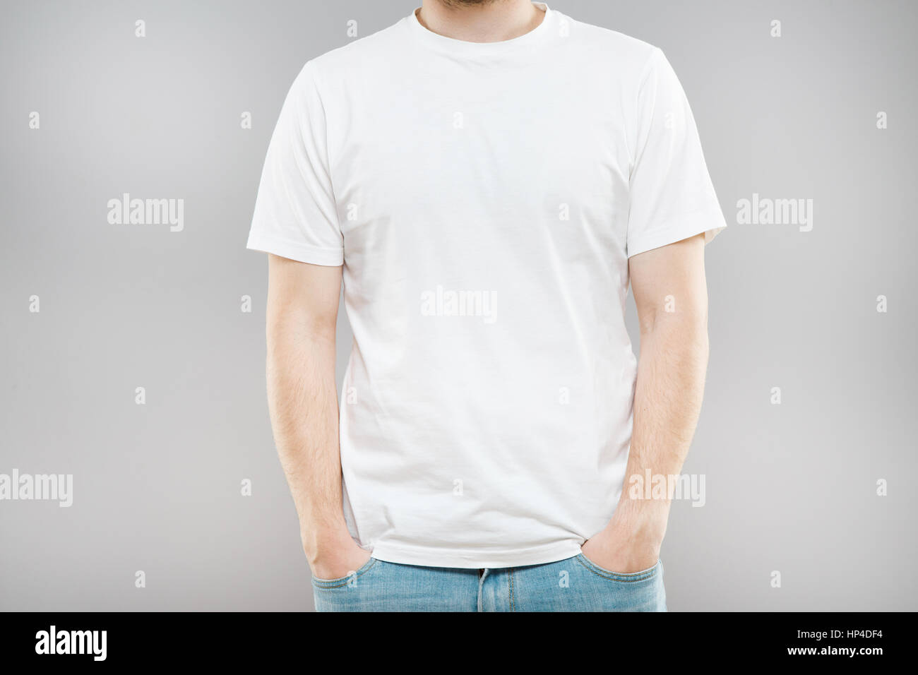 T-shirt bianca Foto Stock