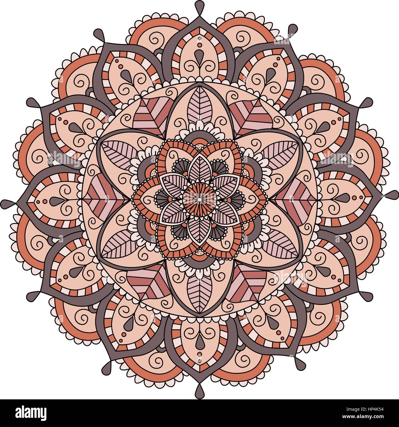 Colorato mandala floreali Illustrazione Vettoriale