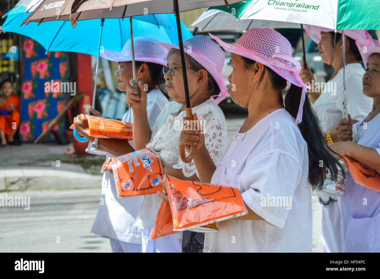 Chiang Rai, Tailandia - 15 Luglio 2016 : Candela Festival Parade, la tradizione del buddismo. Foto Stock