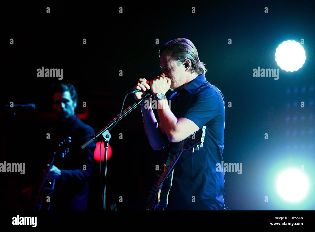 Barcellona - 28 Maggio: Interpol (alternativa indie rock band di New York) Prestazioni a Primavera Sound Festival 2015, Apolo stadio, il 28 maggio 2015 Foto Stock