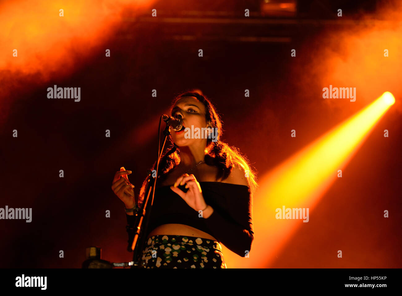 Barcellona - 28 Maggio: Jungle (anima moderna band) suona al suono di Primavera 2015 Festival il 28 maggio 2015 a Barcellona, Spagna. Foto Stock
