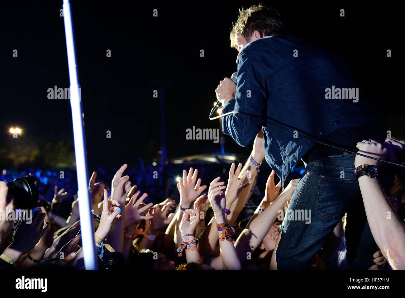 BENICASSIM, Spagna - 18 Luglio: Blur (banda) in concerto a FIB Festival il 18 luglio 2015 a Benicassim, Spagna. Foto Stock