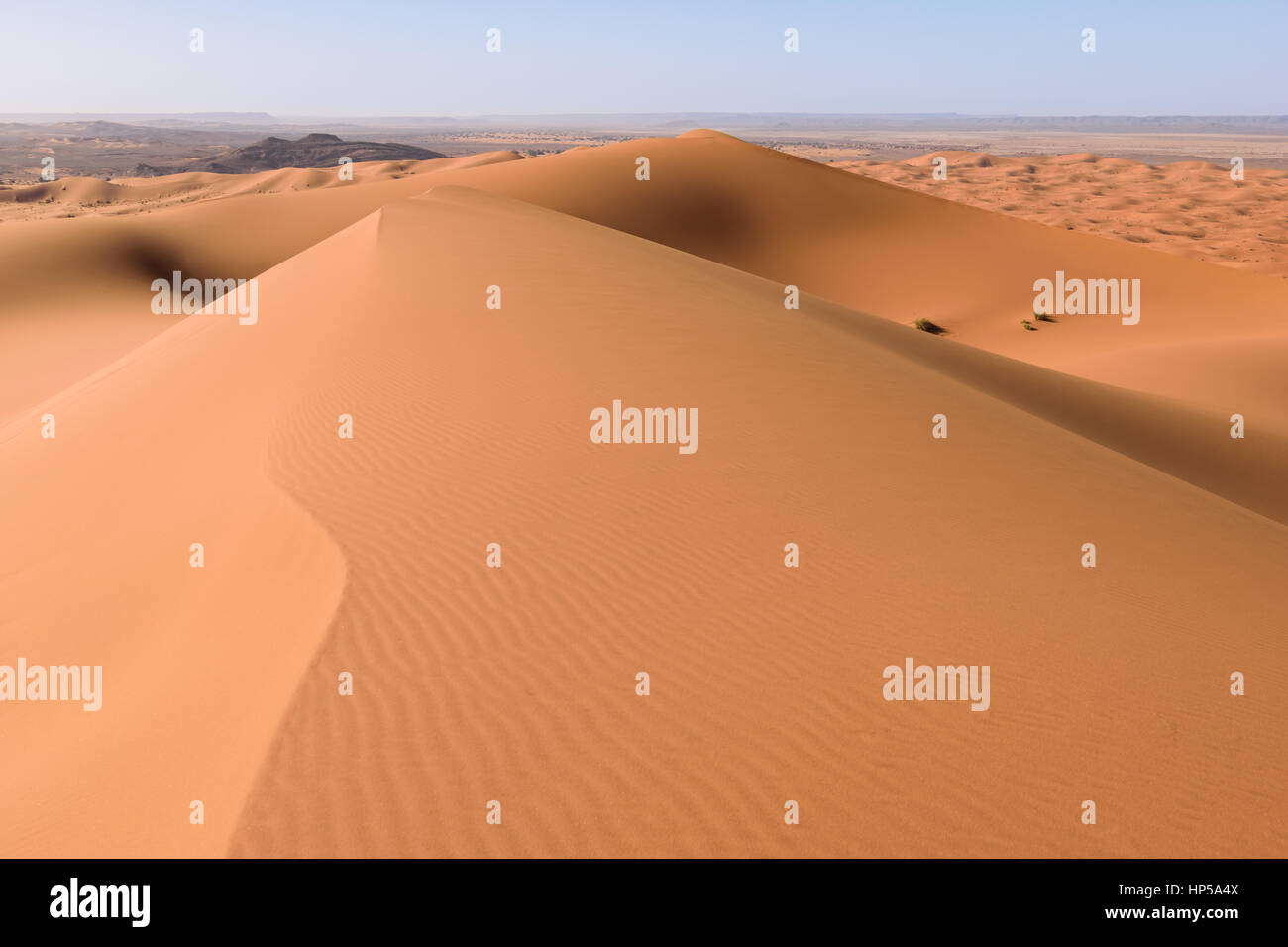 Sahara Erg Chebbi dune di Merzouga, Marocco Foto Stock