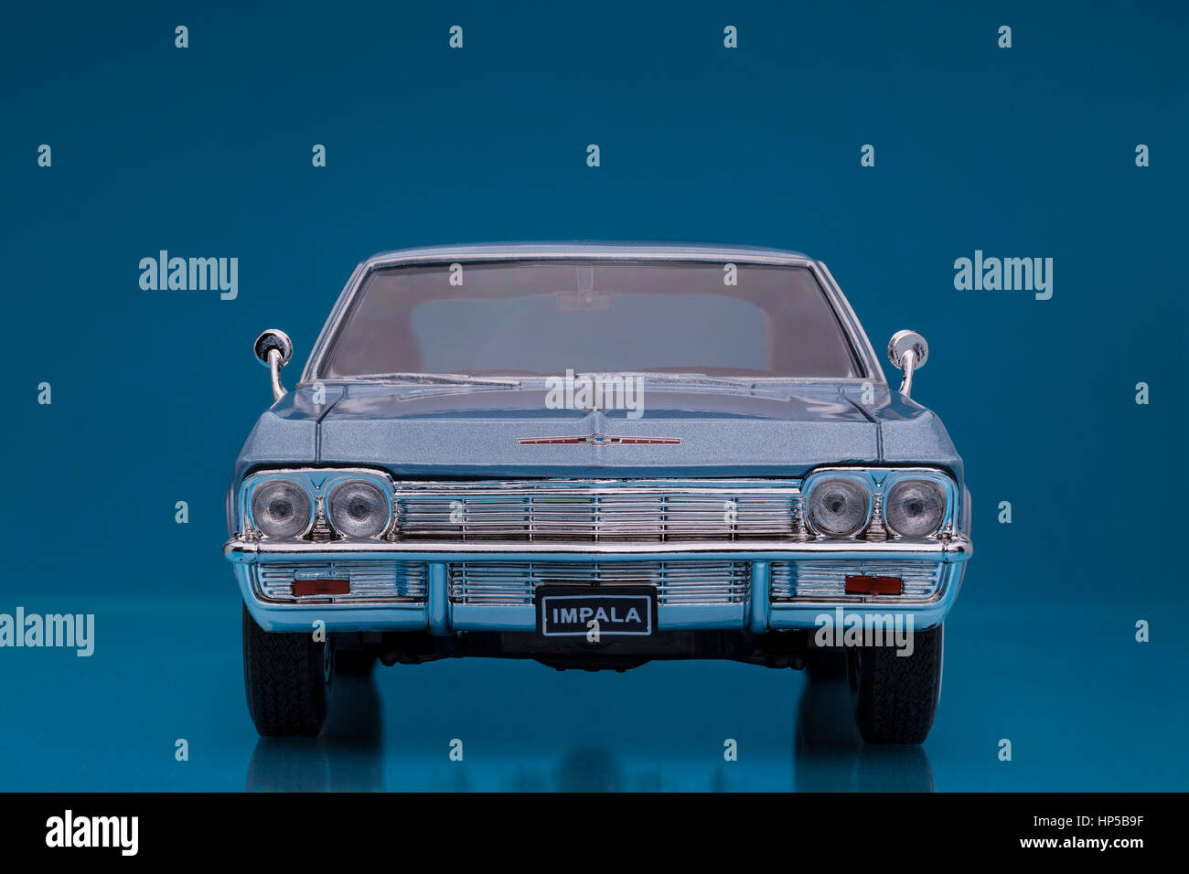 1965 Chevy Impala SS396, Blue - Welly 22417 -1/24 Scale Diecast Model Toy Car (Brand New, But NOT IN BOX - Foto 9