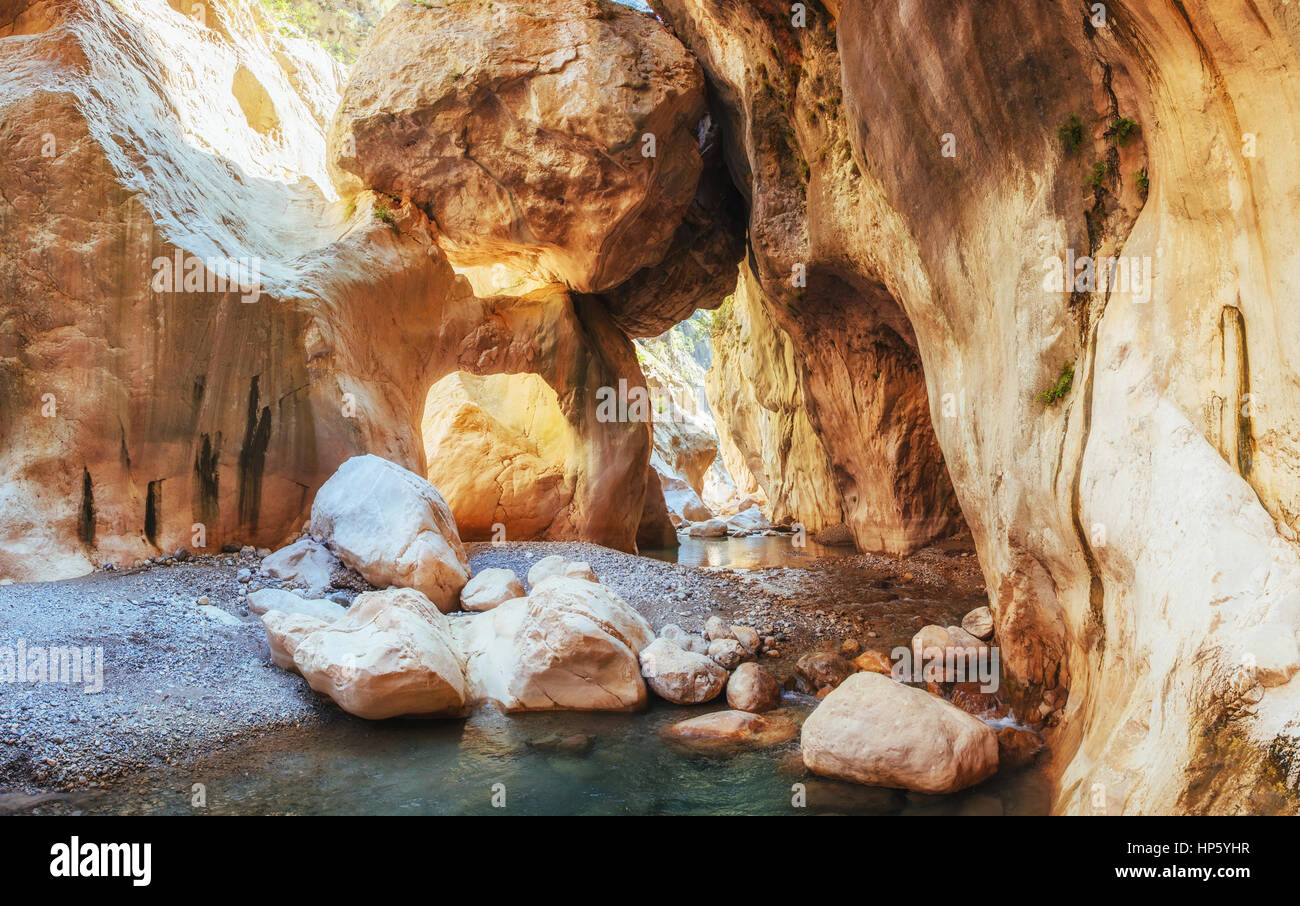 Vedute panoramiche del canyon Goynuk in Turchia. Antalya Foto Stock