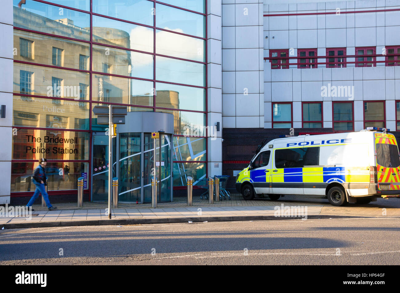 Bridewell stazione di polizia di Bristol, Regno Unito Foto Stock